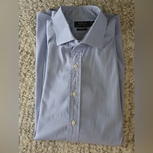 Polo Ralph Lauren Custom Fit Light Blue Button Down Shirt 17.5